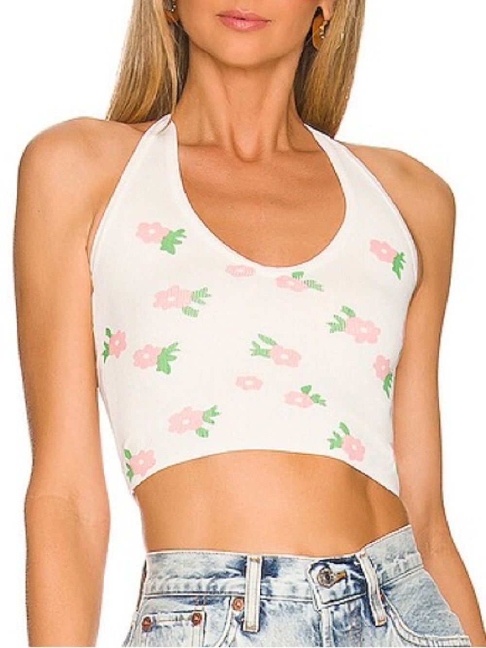MORE TO COME Elena Daisy Halter Top